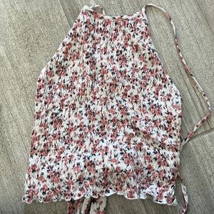 Open back floral top